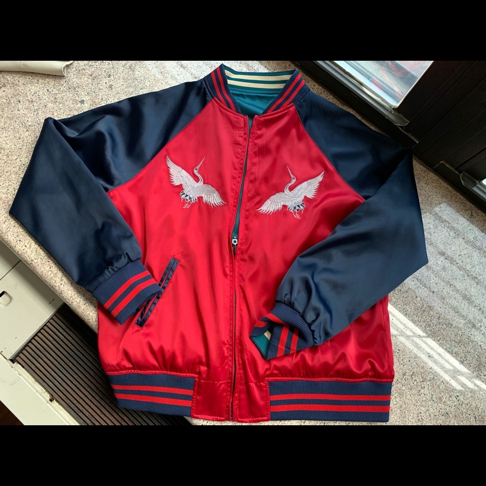 Zara reversible silk bomber jacket women’s